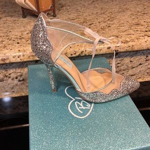 Betsy Johnson SB-Stela glitter mesh shoes.